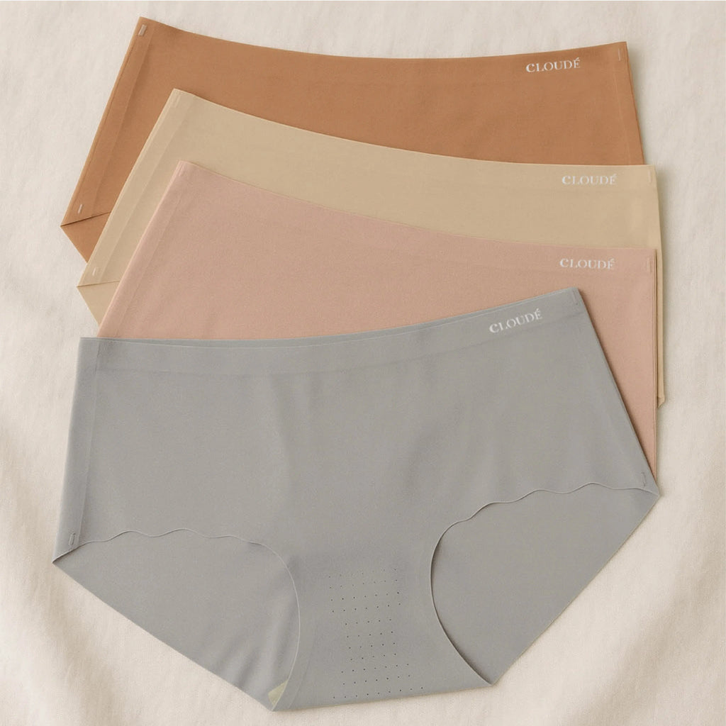 4-Piece Muted Muse – No Show Underwear Set | Second-Skin Comfort